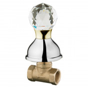 Вентиль запорный Webert Karenina КА690101 Хром/золото/кристалл Swarovski
