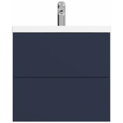 Тумба под раковину Am.Pm Gem 60 см M90FHX060221DM подвесная с 2 ящиками, цвет синий