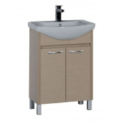 Тумба с раковиной Aquanet Донна 60 светлый дуб 168929+168863