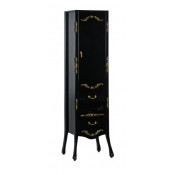 Пенал Aquanet Виктория 40 00183923, цвет черный-золото