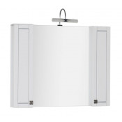 Зеркало-шкаф Aquanet Честер 105 белый патина серебро 182631