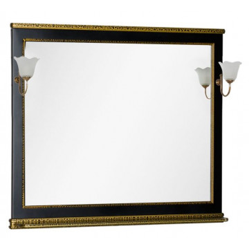 Зеркало Aquanet Валенса 110 черный краколет-золото 180295