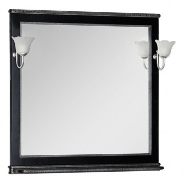 Зеркало Aquanet Валенса 100 черный краколет-серебро 180297