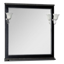 Зеркало Aquanet Валенса 90 черный краколет-серебро 180140
