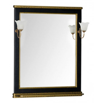 Зеркало Aquanet Валенса 80 черный краколет-золото 180293
