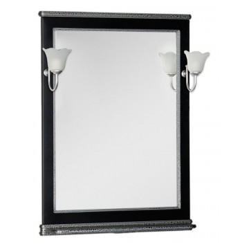 Зеркало Aquanet Валенса 70 черный краколет-серебро 180298