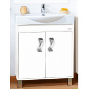 Тумба с раковиной Бриклаер Аргентина 65, белый глянец