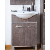 Тумба с раковиной Бриклаер Карибы 60, дуб антик/сатин