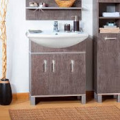 Тумба с раковиной Бриклаер Карибы 75, дуб антик/сатин