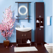 Тумба с раковиной Бриклаер Хоккайдо 75, венге