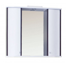 Зеркало Аллигатор ВОЯЖ 2, с подсветкой и двумя шкафами, цвет белый с венге, 85*15*73,2 см