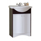Тумба под раковину Аллигатор ВОЯЖ 2-65, цвет белый с венге, 65*46*85 см