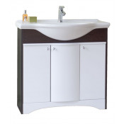 Тумба под раковину Аллигатор ВОЯЖ 4-85, цвет белый с венге, 85*51*85 см