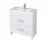 Тумба с раковиной Аква Родос Лотос 100, напольная, цвет - белый