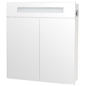 Зеркальный шкаф Аква Родос Ника 75, с подсветкой, цвет - белый