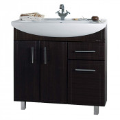 Тумба c раковиной Vod-ok Альфа 75 цвет венге