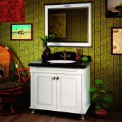 Тумба c раковиной Vod-ok Анжелика 90, фасад F-2, столешница Красная Паприка FP-136