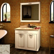 Тумба c раковиной Vod-ok Анжелика 90, фасад F-3, столешница Серый FS-115