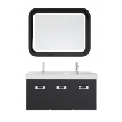 Тумба с раковиной Vod-ok Астрид 120 с 1 ящиком, цвет черный