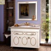 Тумба c раковиной Vod-ok Изабель 120, фасад F-1, столешница Серый FS-115