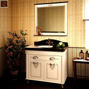 Тумба c раковиной Vod-ok Изабель 90, фасад F-3, столешница Коричневый Блейз FB-147