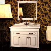 Тумба c раковиной Vod-ok Изабель 110, фасад F-2, столешница Белый Аспен AG-612