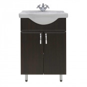 Тумба c раковиной Vod-ok Колумбия 55 цвет венге ( боковины белые )