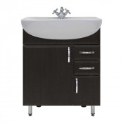 Тумба c раковиной Vod-ok Колумбия 65 цвет венге (боковины белые)