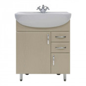 Тумба c раковиной Vod-ok Колумбия 65 цвет дуб ( боковины белые )