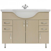 Тумба c раковиной Vod-ok Колумбия 105 цвет дуб ( боковины белые )