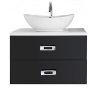 Тумба с раковиной Vod-ok Либретто 80, цвет черный
