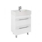 Тумба с раковиной Vod-ok Мальта 60/я, ящики, цвет белый