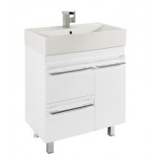Тумба с раковиной Vod-ok Мальта 70 R с ящиками белый
