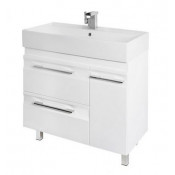 Тумба с раковиной Vod-ok Мальта 90/я, ящики, цвет белый