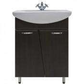 Тумба c раковиной Vod-ok Лагуна 65 2 двери, цвет венге