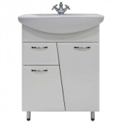 Тумба c раковиной Vod-ok Лагуна 65 1/я, белый
