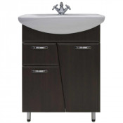 Тумба c раковиной Vod-ok Лагуна 65 1/я 1 ящик, цвет венге