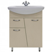 Тумба c раковиной Vod-ok Лагуна 65 1/я 1 ящик, цвет дуб