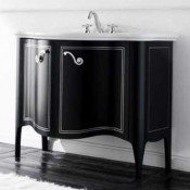 Тумба под раковину Tiffany Bristol арт. 71107 nero mat/RA, черный матовый/декор: Rigo Argent/ручки хром
