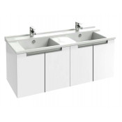 Тумба под раковину Jacob Delafon Struktura 120 EB1283-N18, цвет - белый блестящий, 4 двери, 117*47*56 см