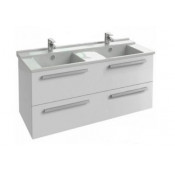 Тумба под раковину Jacob Delafon Struktura 120 EB1279-N18, цвет - белый блестящий, 2 ящика, 117*47*56 см
