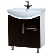 Тумба с раковиной Bellezza ЛАГУНА 65, с одним ящиком, напольная, цвет - черный