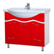 Тумба с раковиной Bellezza МАРИ 85, напольная, цвет - белый/красный
