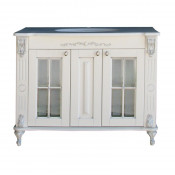 Тумба с раковиной Atoll Alexandria К 108*83,5 см, ivory/патина серебро