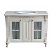 Тумба с раковиной Atoll Alexandria 111*86,5 см, ivory/патина серебро