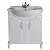 Тумба с раковиной Atoll Barcelona 77,5*90 cм, lucido (белый глянец)