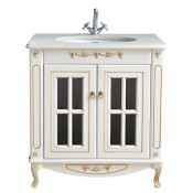 Тумба с раковиной Atoll Verona 85К 85*88 см витрина, dorato/патина золото