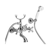 Смеситель Paini Liberty 17CR105 для ванны и душа с душевым гарнитуром, хром