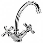 Смеситель Paini Liberty 17CR250 для раковины с донным клапаном 1"1/4, хром