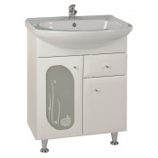 Тумба с раковиной АСБ-Мебель Астра витраж 62-1Н Ракушка